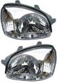 Evan-fischer Headlight Set For 2001-2003 Hyundai Santa Fe Left Driver And Right Passenger Side Halogen With Bulb S 