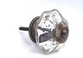 Shabby Restore Antique Chrome Octagon Mercury Glass Distressed Dresser Knob Cabinet Pull Pack Of 6 