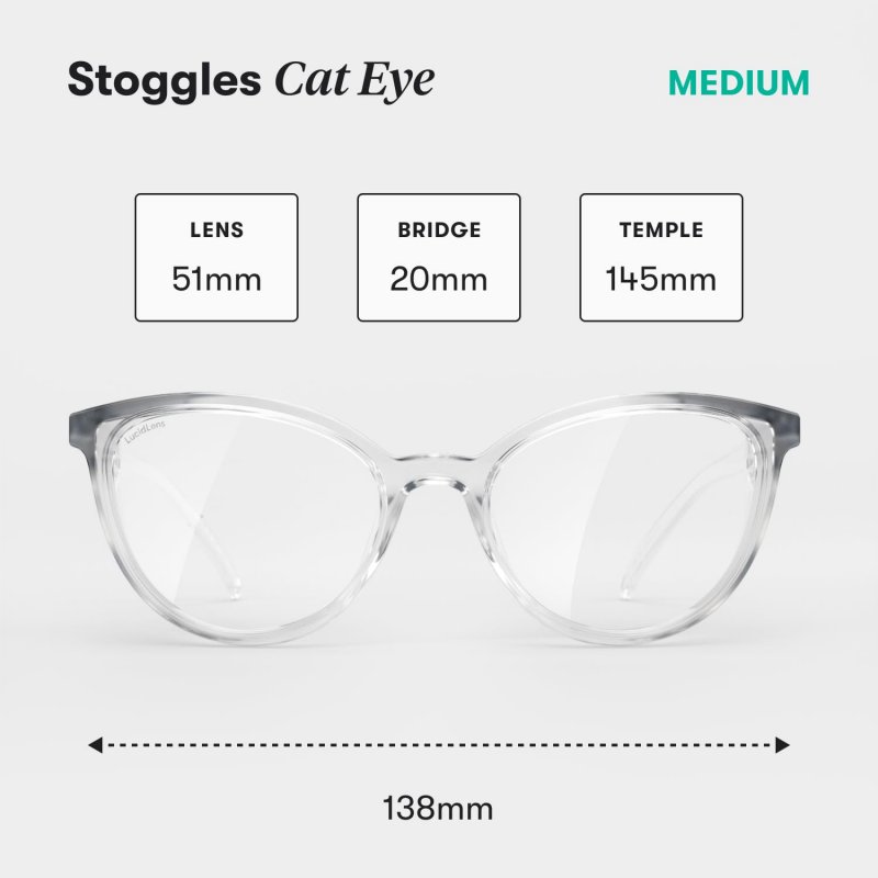 Stoggles Official Cat Eye- Z87 1 Certified Safety Glasses Anti-fog Blue Light Blocking Clear