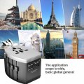 Travel Adapter Universal Power International Plug Adaptor With 4 Usb Ports Fast Charging All In One Worldwide Wall Charger Ac