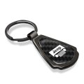 Jeep Grill Real Black Carbon Fiber Gunmetal Metal Teardrop Key Chain