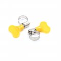 Uxcell 10pcs Car Metal Adjustable 10-16mm Hose Clamp Fuel Tube Tight Clip W Plastic Handle