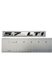 5 7 Lt1 Black On Silver Highly Polished Real Aluminum Emblem