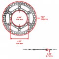 Caltric Front Brake Disc With Padscompatible Yamaha Yz426f 2002 Yz450f 2003-2007 5mv-w0045-01-00
