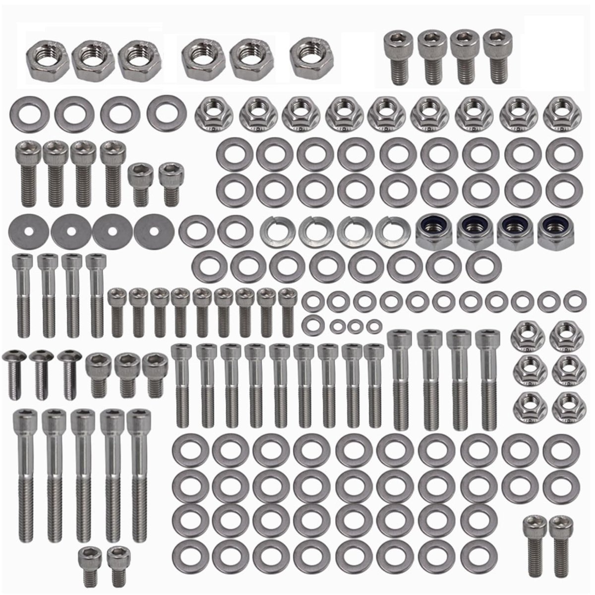 659 Pieces Polished Stainless Steel Atv Bolt Screw Kit Set Replacement For Banshee 350 Yfz350 1987-2006
