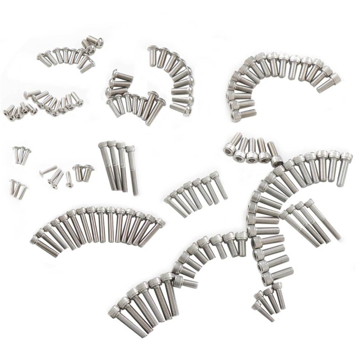 659 Pieces Polished Stainless Steel Atv Bolt Screw Kit Set Replacement For Banshee 350 Yfz350 1987-2006