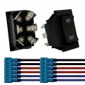 Momentary Reverse Polarity Rocker Switch With Wires For Rv Tongue Trailer Stabilizer Motor Control 20 Amp 12v Dc Dpdt Power