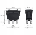 Momentary Reverse Polarity Rocker Switch With Wires For Rv Tongue Trailer Stabilizer Motor Control 20 Amp 12v Dc Dpdt Power
