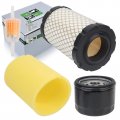 Partszen Pre Air Filter Fuel Oil For John Deer Z355r Z335e E120 Lt150 Lawn Mower 46 48 Kit With 17 5hp 19 20hp 21hp Briggs 