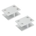 2pcs 180 Degree Glass Clamp Aluminum Alloy Adjustable Clip For 14-16mm Thickness Wall Mounting Support Bracket Shelf Mirror 