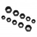 10pcs Bolts Remover Hex Black Steel Damaged Nut Stud Extractor Rusted Stripped And Removal Kit With Aluminium Box