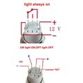 E Support 19mm 12v 5a Car Green Led Light Angel Eye Metal Push Button Toggle Switch Socket Plug Latching Black Shell