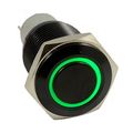E Support 19mm 12v 5a Car Green Led Light Angel Eye Metal Push Button Toggle Switch Socket Plug Latching Black Shell
