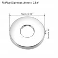Uxcell Round Escutcheon Plate 58x7mm Stainless Steel Polishing For 21mm Diameter Pipe 2pcs