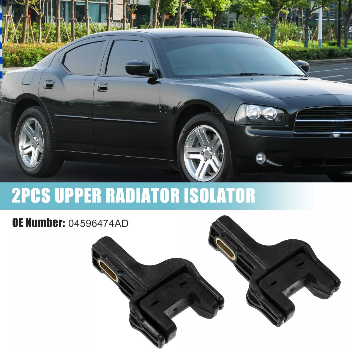 Pair Upper Radiator Isolator For Chrysler 300 2005-2021 Dodge Challenger Charger Magnum 4596474ad 04596474ad Lh Rh