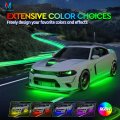 Mictuning N8 Aluminum Rgbw Led Car Underglow Light Kit Exterior Underbody Multicolor Strip Multi Mode Soundsync Neon Accent Bar