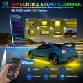 Mictuning N8 Aluminum Rgbw Led Car Underglow Light Kit Exterior Underbody Multicolor Strip Multi Mode Soundsync Neon Accent Bar