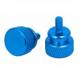 Uxcell Computer Pc Case 6-32 Fully Threaded Knurled Thumb Screws Sky Blue 10pcs