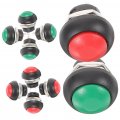 Osaladi 20 Pcs Doorbell Button Door Chime Push For Ringer Buzzer Self-resetting Small Self Reset Metal With Lights