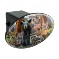 Sequoia And Kings Canyon National Parks California Ca Animals Bear Raccoon Bobcat Deer Oval Tow Trailer Hitch Cover Plug Insert