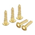 Wood Screws M5 X 20mm Slotted Round Head Copper Self-tapping Screw For Diy Woodworking Home Industry 20 Pcs 