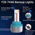 Opp Ulite 7440 Led Bulbs For Backup Reverse Lights 2400lm Extremely Bright Csp 9 Smd Plug And Play 6500k White 2pc T20 7443na