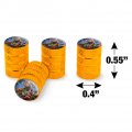 Red Panda Flowers And Birds Valve Stem Caps For Tire Rim Wheel Aluminum Yellow