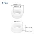 4pcs Rubber Grommets 1-1 2 38mm Drill Hole 8 28mm Id Top Hat Grommet White Silicone Plug Gasket For Wiring Automotive