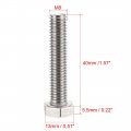 Uxcell M8x40mm Hex Bolts 304 Stainless Steel Hexagon Screw Bolt 10pcs