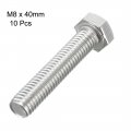 Uxcell M8x40mm Hex Bolts 304 Stainless Steel Hexagon Screw Bolt 10pcs