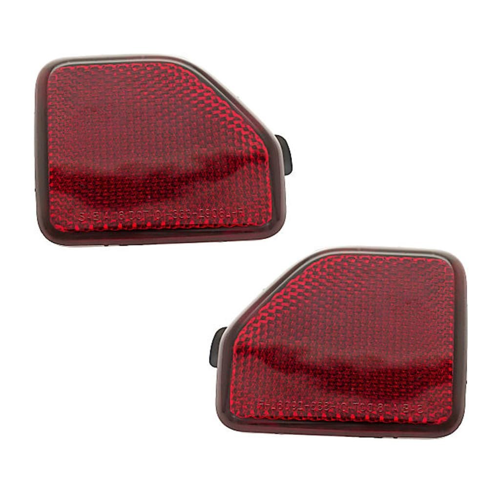 Rear Bumper Reflectors For Jeep Wrangler 2018 2019 2020 2021 2022 2023 Driver And Passenger Side Pair Capa Certified Molded