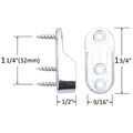 Desunia Oval Closet Rod End Supports Screw On Type 15mm X 30mm Polished Chrome Set Of 10 