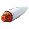 United Pacific 30535 Chrome Die Cast Torpedo Cab Light W Watermelon Glass Lens 1156 Bulb Dark Amber 