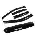 Echo 4dr 4pcs Window Deflector Rain Guard 35 Inches Sun Roof Visor Dark Smoke 