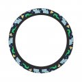 Cartoon Animals Steering Wheel Covers Cute Smiling Zebra Crocodile Elephant Parrot Hippopotamus Non Slip Neoprene Car Wrap 