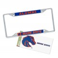 Boise State University Metal License Plate Frame And Sticker For Front Or Back Of Car Officially Licensed Sticker Combo Alumni 
