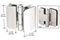 Crl Zurich 02 Series Polished Stainless 180a Glass-to-glass Inswing Or Bifold Hinge 