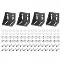 4set Inside Corner Bracket Gusset Kits 56x56x59mm 6060 Angle Connector For Series Aluminum Profile Black 32 X Square Nuts Hex 