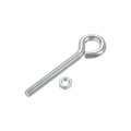 Uxcell M6x50mm Eye Hooks Screws Bolts Kit 5pcs Carbon Steel Hanger Eyelet Screw With Hex Nuts For Metal Hook Wood Terminal Ring