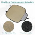 Car Front Seat Cushion Black Breathable Pu Leather Universal Interior Protector Mat Pad Fit Most Truck Suv Van