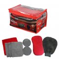Motor Trend Complete Car Wash And Detail Kit 9 Piece Detailing Set Includes Reusable Microfiber Towels Mitt Sponges Pads 