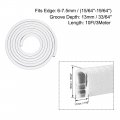 Uxcell Edge Trim Seal Extrusion White U Channel Protector Pvc Plastic W Iron Sheet Fits 15 64 -19 10ft 3meter Length