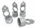 Chain Link Fence Barb Bases Malleable For O D 2-38 Inch Post X 1-5 8 Rail 