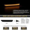 Vipmotoz Amber Led Strip Side Marker Light Front Fender Parking Lamp Replacement For 2010-2014 Ford Mustang S197 Black Housing