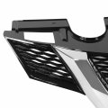 Ni1200258 Factory Style Front Bumper Grill Grille Assembly Wtih Moulding Compatible With Nissan Rogue 2014-2015 Chrome Black
