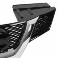 Ni1200258 Factory Style Front Bumper Grill Grille Assembly Wtih Moulding Compatible With Nissan Rogue 2014-2015 Chrome Black