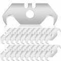 Utility Hook Blades For Roofing And Carpet 90 Piece Carbon Steel Razor Knife Blade Set With Plastic Storage Boxes Universal 