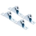 Gas Spring End Fitting Connector M8 Female Thread A3 Steel With Bracket 4pcs Silver Tone 