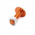 Uxcell 25pcs M6 Orange Aluminum Alloy Hex Socket Head Motorcycle Bolts Screws Nuts