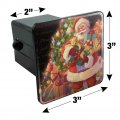 Christmas Holiday Santa Arms Full Of Toys Tow Trailer Hitch Cover Plug Insert
